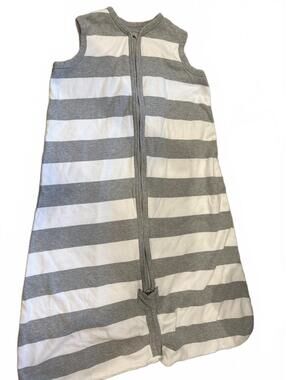 Burt's Bees Baby Sleep Sack Wearable Blanket XL Gray and White Stripes